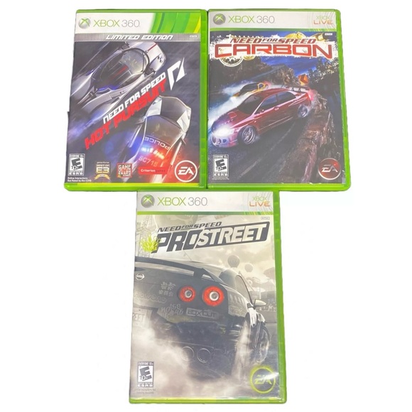 Need for Speed: Carbon Hot Pursuit Pro Street Bundle Lot Xbox 360